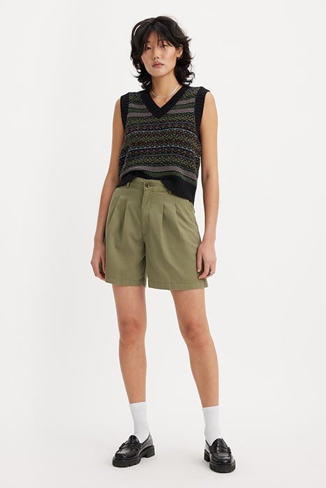 PLEATED SHORT GREEN 5