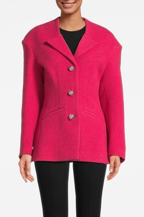 TWILL WOOL SUITING FITTED BLAZER FIERY RED 1