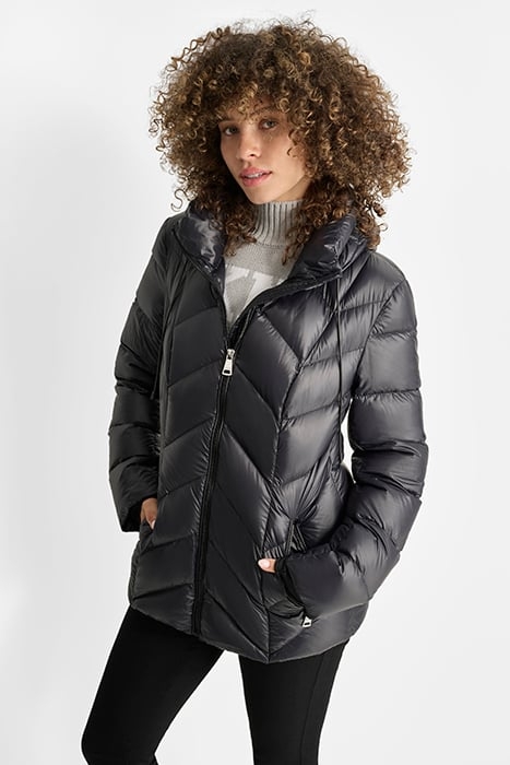 ZIPFRT DOWN JACKET BLACK 5