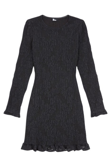 ROBE COURTE MANCHES LONGUES SMOCKEE BLACK 5