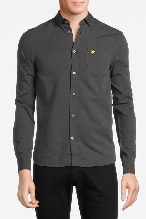 REGULAR FIT LIGHT WEIGHT OXFORD SHIRT GUNMETAL/JET BLACK 1