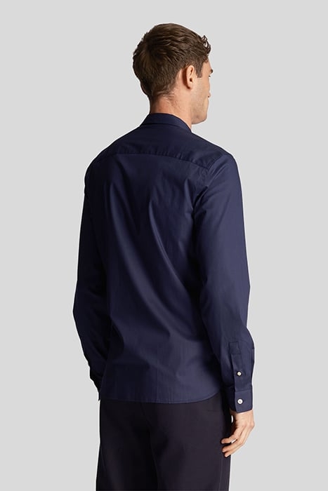 LS SLIM FIT POPLIN SHIRT NAVY 2