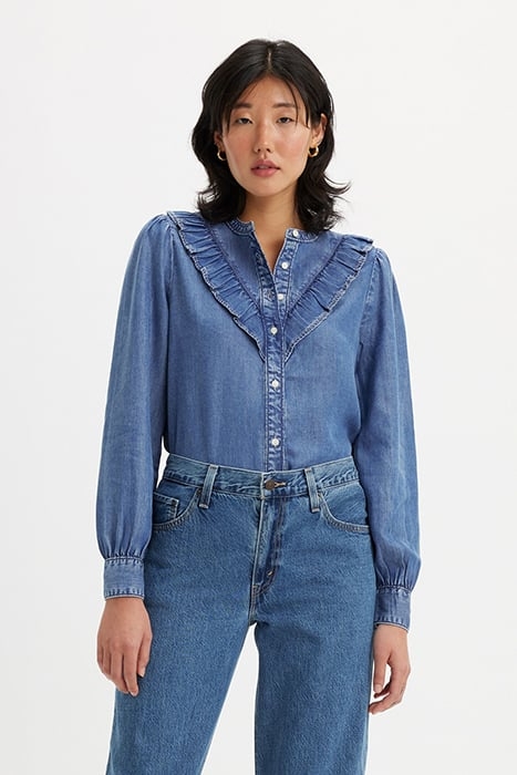 CARINNA BUTTON-DOWN SHIRT BLUE 1