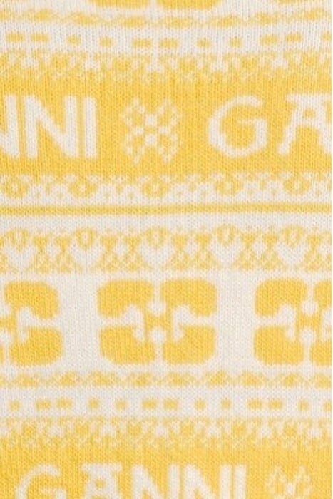 LOGO WOOL MIX CARDIGAN MAIZE 4