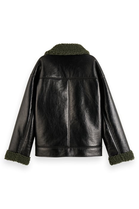 FAUX SHEARLING JACKET EVENING BLACK 4