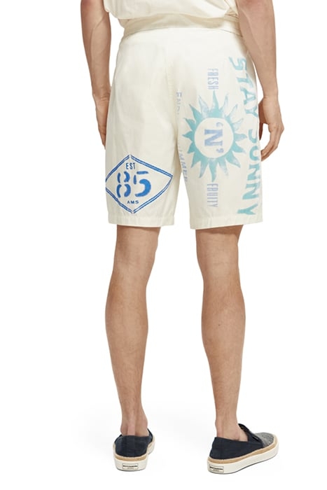 FAVE - PRINTED ORGANIC COTTON/ KAPOK BLEND BERMUDA SHORT STA 2