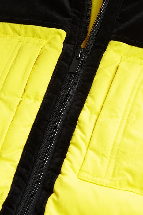 SLEEVELESS DOWN JACKET WITH CONTRASTED YOKE YELLOW FLUO 7