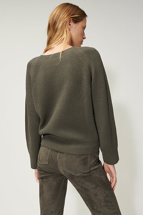 CUT-OUT PULLOVER GREYISH KHAKI 2