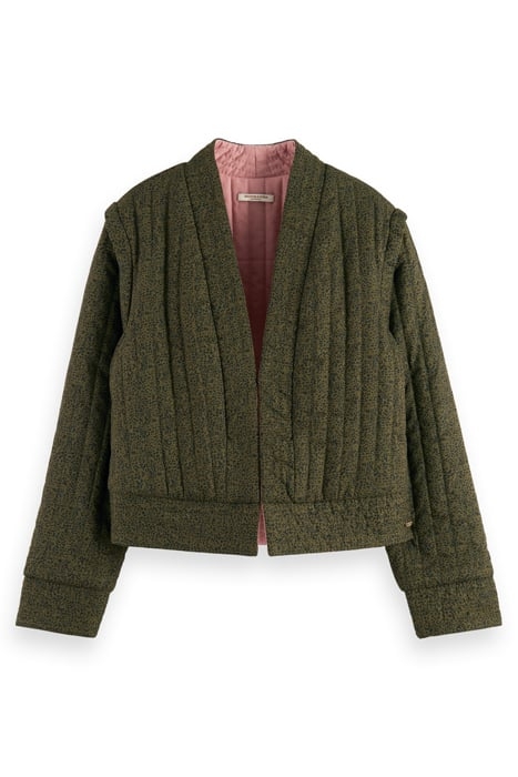 QUILTED REVERSIBLE JACKET LEOPARD SPOT GREEN 4