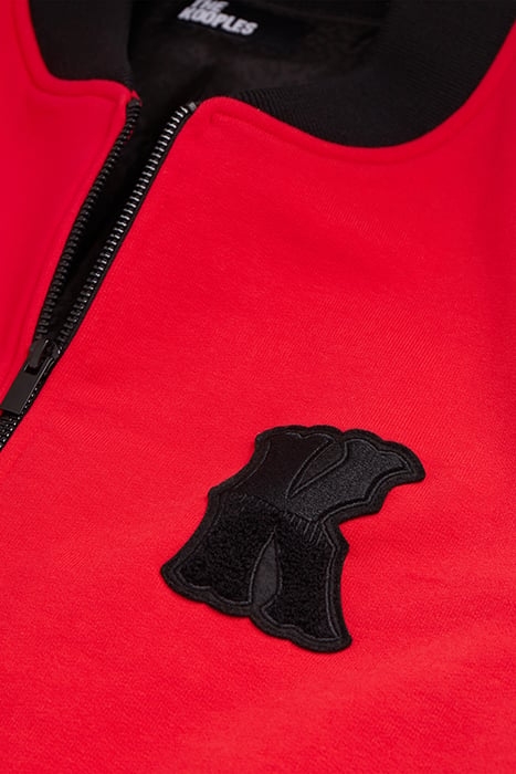 TEDDY AVEC MANCHE EN CUIR ET BRODERIE EN K RED / WHITE 7