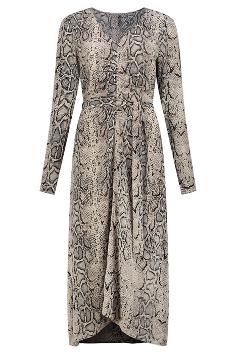 REESE SNAKE DRESS BRANDED SNAKE BROWN 1