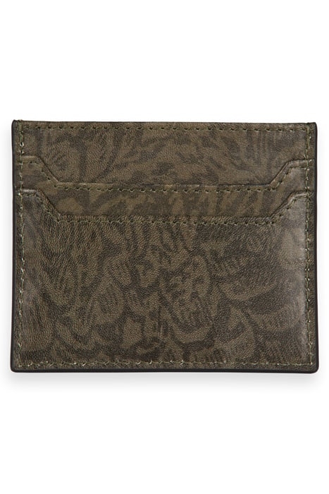 LEATHER CARDHOLDER FEATHER CAMO 2