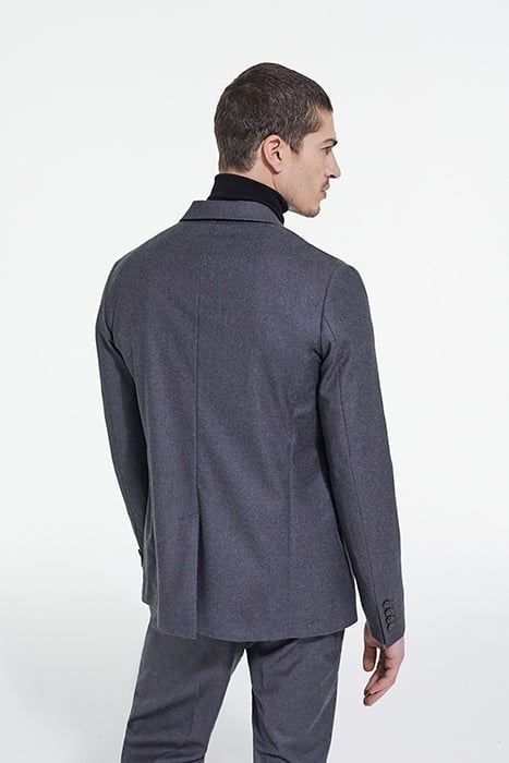 VESTE COSTUME EN LAINE POCHES RABATS GREY 2