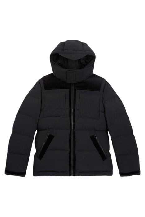 DOWN JACKET WITH CONTRASTED YOKE BLACK 1