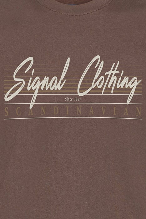 LIAMSI FRONT PRINT TEE+ CHOCOLAT BROWN MELANGE 2