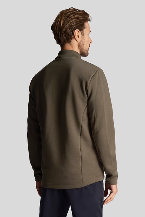 BAFFLE QUILTED QUARTER ZIP MIDLAYER CACTUS GREEN 2