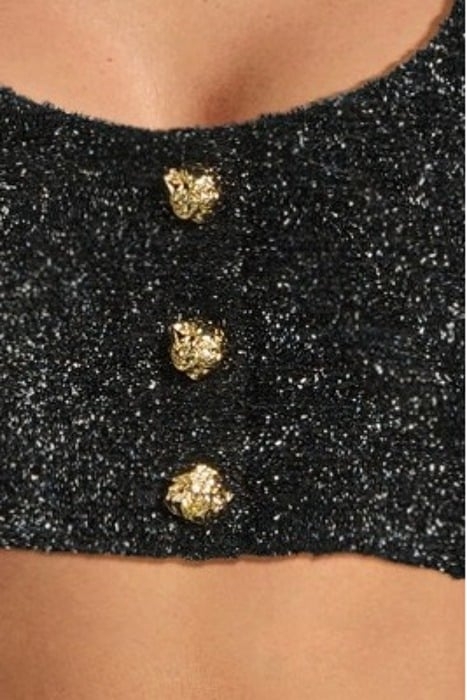 SPARKLE CROPPED TOP BLACK 5