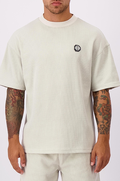 MONOGRAM WAFFLE TEE GREY 1