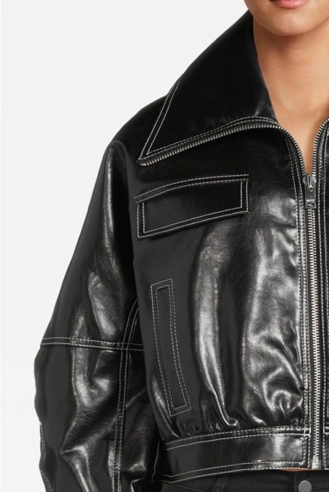 FUTURE COATED CURVED SLEEVE JACKET BLACK 4