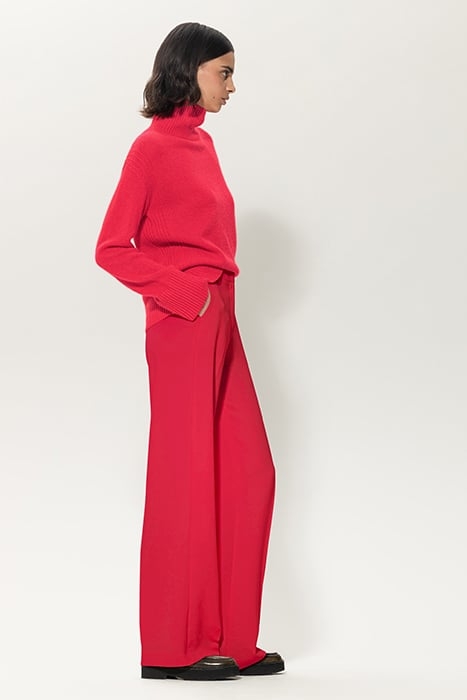 WIDELEG CRÊPE PANTS BRIGHT RED 5