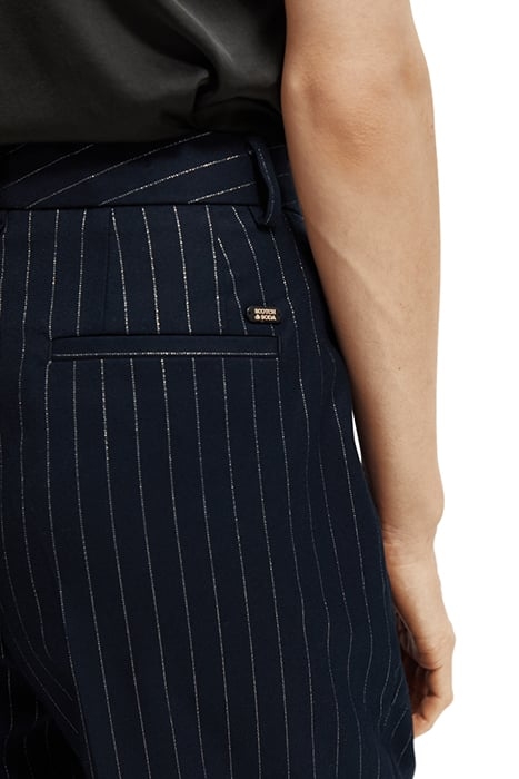 FRONT PLEAT PINSTRIPE BOYFRIEND PANT NIGHT PINSTRIPE 8