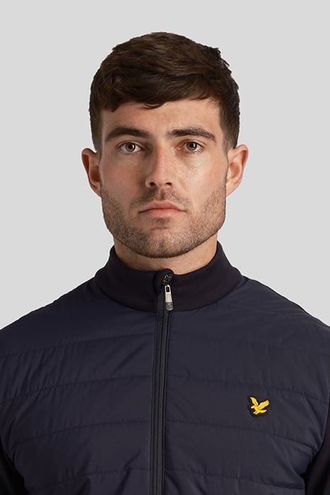 BAFFLE QUILTED QUARTER ZIP MIDLAYER DARK NAVY 5