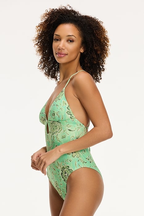 LADIES ROWY SWIMSUIT BOTANIC GREEN BOTANIC FLOWER 5