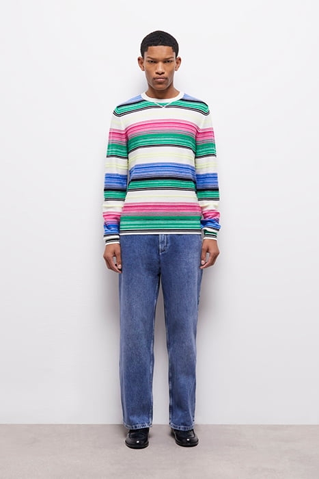 PULL COL ROND AVEC DEGRADE DE COULEURS MULTICOLOR 2