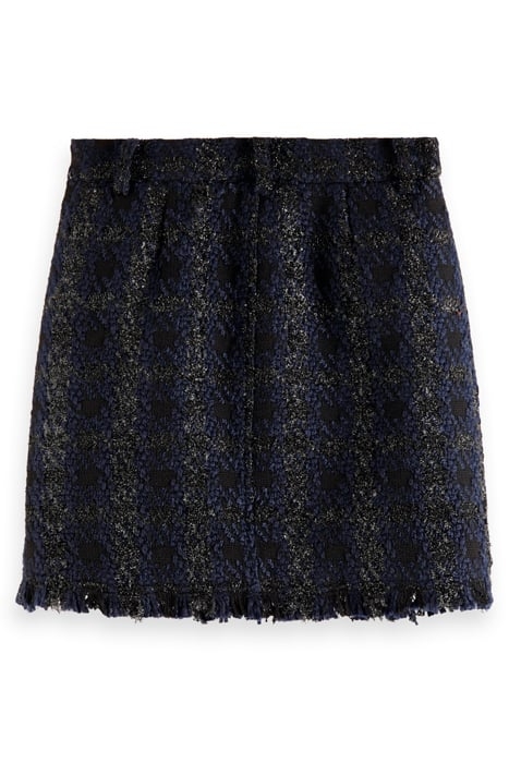 BOUCLE TWEED CHECK HIGH RISE MINI SKIRT NIGHT LUREX HOUNDSTO 5