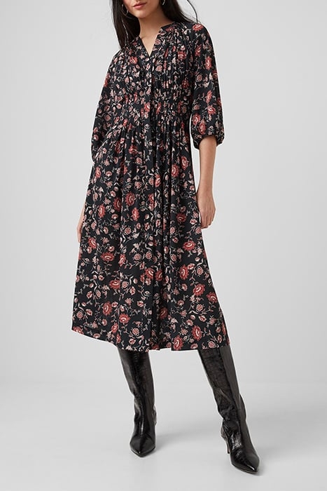 ALISON PLEATED DRESS BLACK 1