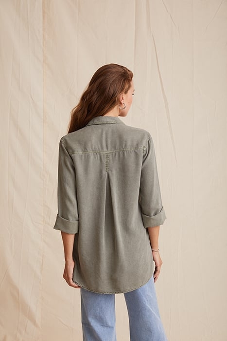 SHIRT TAIL BUTTON DOWN SOFT ARMY 2
