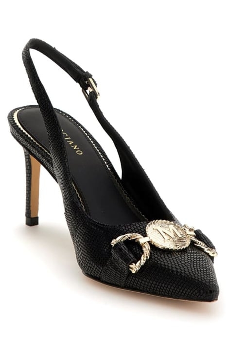 KABAIL SLING BACK LIZARD BLACK 6