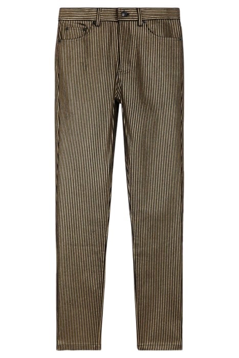 JEAN SLIM RAYURE DORE BLACK / GOLD 1