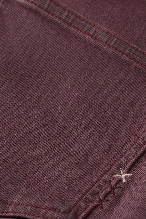 HIGH FIVE SLIM JEANS — COATED COLOURS BORDEAUX 3