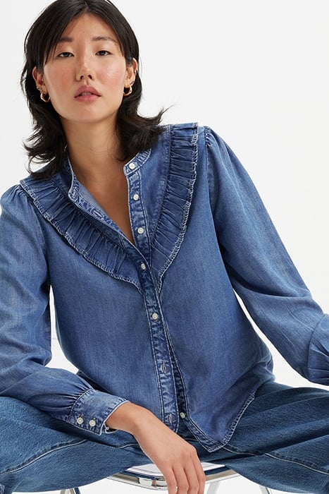 CARINNA BUTTON-DOWN SHIRT BLUE 5