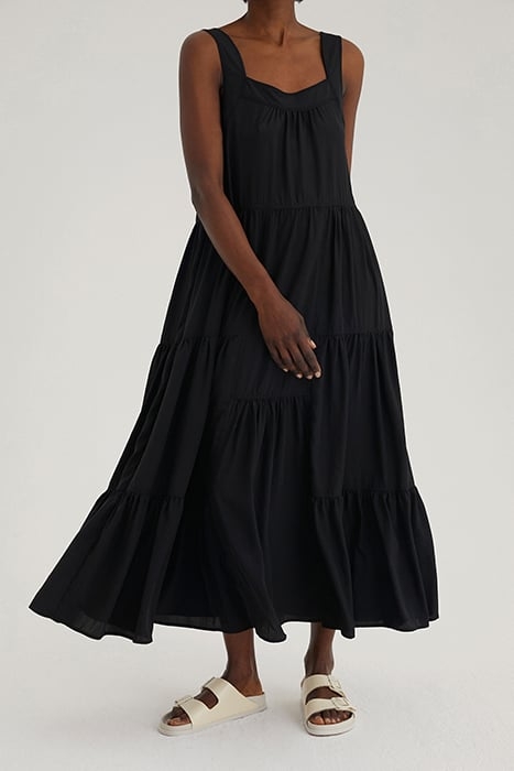 TIERED SUMMER DRESS BLACK 1