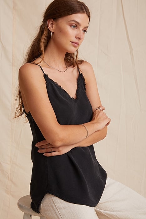 FRAYED CAMI VINTAGE BLACK 3