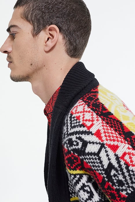 CARGIDAN COL CHALE JACQUARD BLACK / RED / YELLOW 7