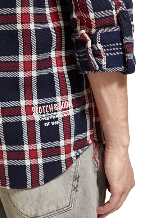 ARCHIVE DOUBLE FACE TWILL CHECK RED BLUE CHECK 8