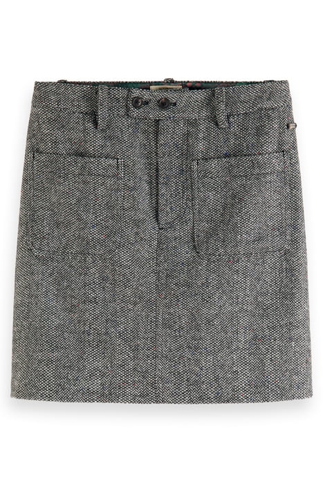 HERRINGBONE HIGH RISE MINI SKIRT HERRINGBONE TWEED 4
