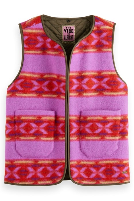 GIRLS 2-IN-1 REVERSIBLE VEST COTTON PARKA MILITARY 6