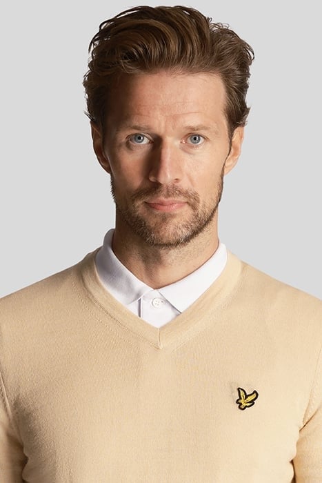 GOLF V NECK PULLOVER SAND DUNE 5