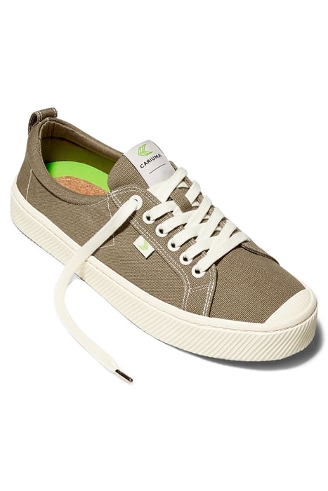 UNISEX OCA LOW BURNT SAND CANVAS CONTRAST THREAD SNEAKER 2