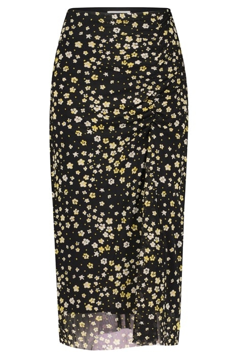 JESSY MIDI SKIRT BLACK/DIJON YELLOW 3