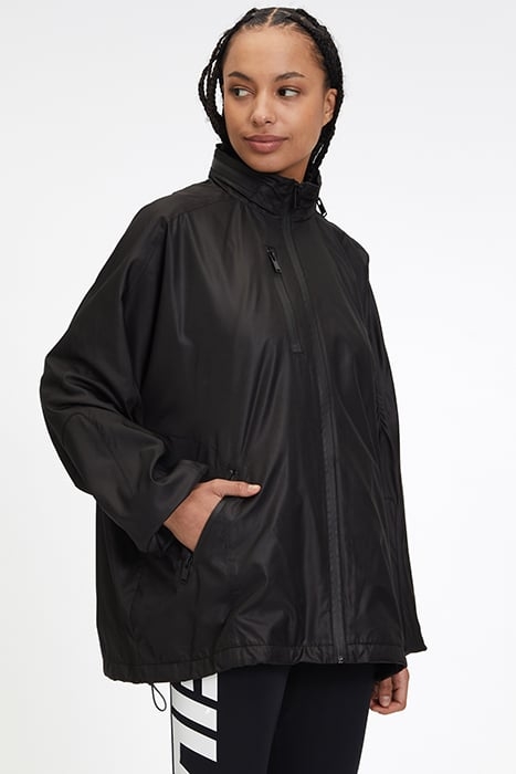 K-WAY WITH SEAM DETAILS AND LOGO ON THE BACK BLACK 1