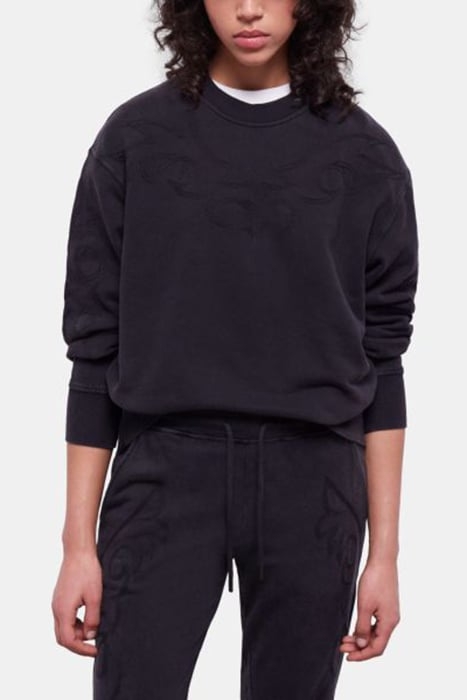 SWEAT WESTERN BLACK WASHED 1