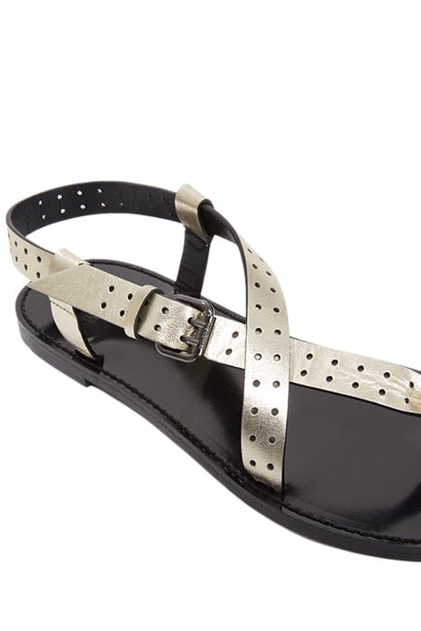 SANDALES NOIRES AVEC BRIDES PERFORÉES GOLD 4