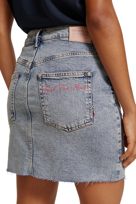 DENIM MINI SKIRT WITH PREMIUM WASH DANCE IT OUT 8