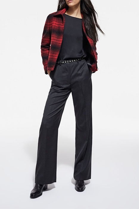 BLOUSON ZIPPE POCHES A RABATS DANS LE DOS RED / BLACK 3