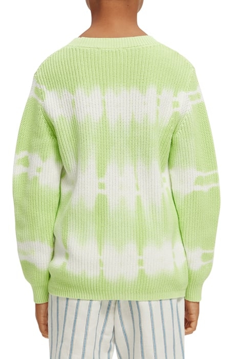 BOYS TIE-DYED WASHING CREWNECK PULLOVER IN ORGANIC COTTON NE 2